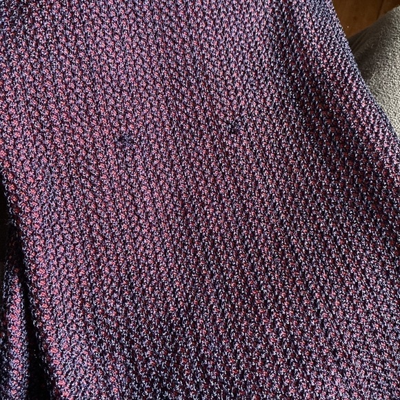 CARLISLE Vintage 100% Silk 2-Tone Woven Knit Tshirt Sweater Lg. - Picture 5 of 5